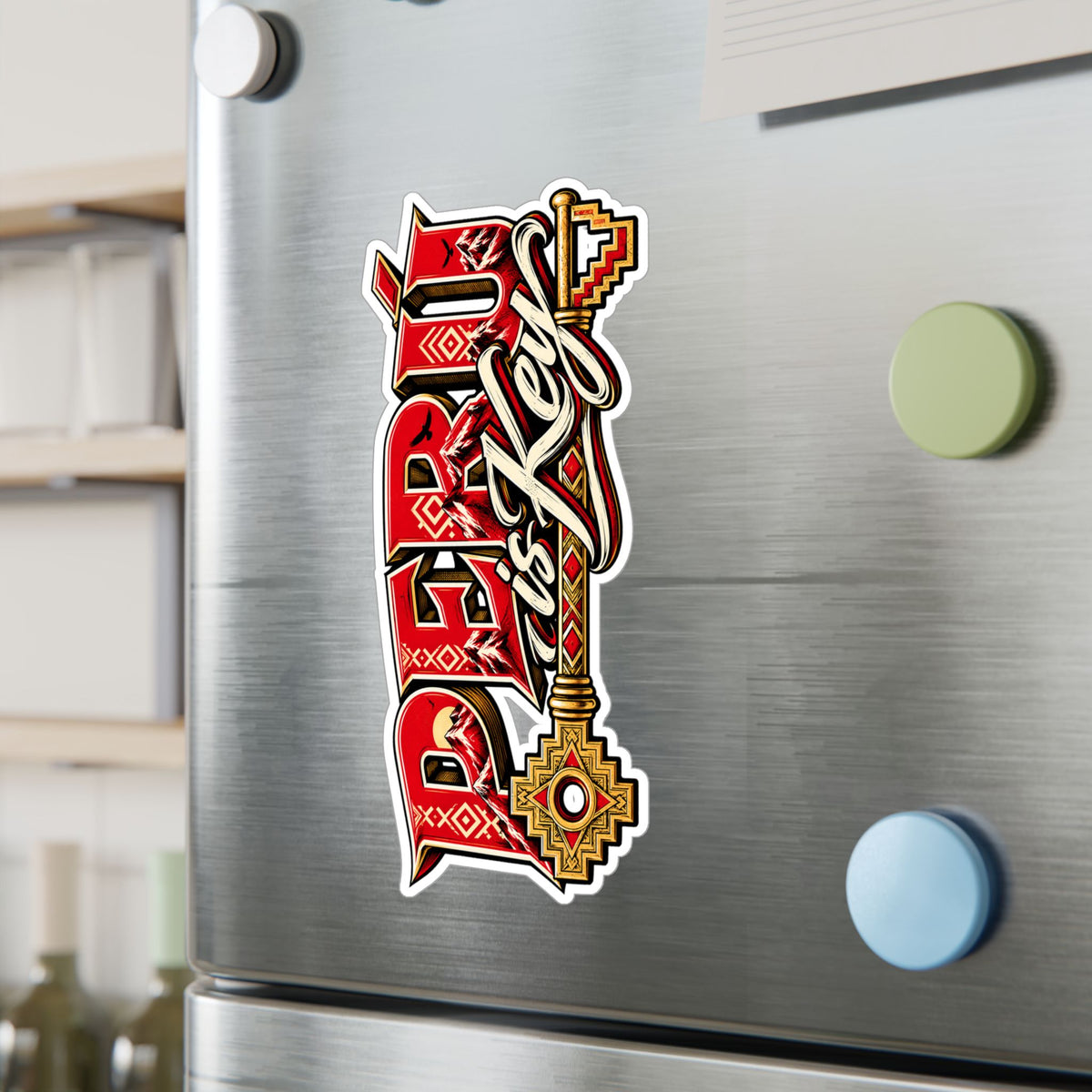 Best Peru is Key Sticker - Gold Key Andes Vinyl Decal