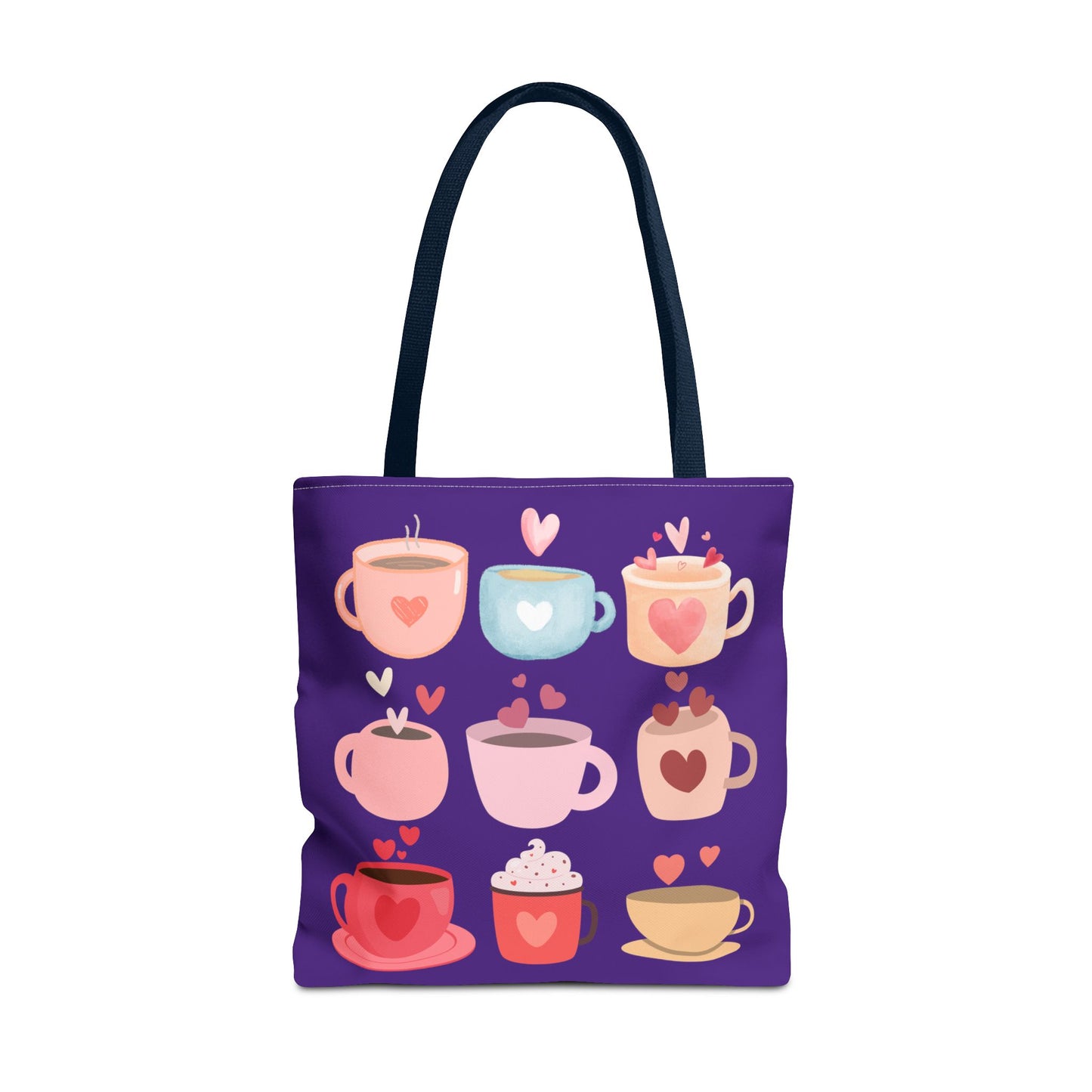 Best Coffee Tote Bag "Coffee Mugs Heart"