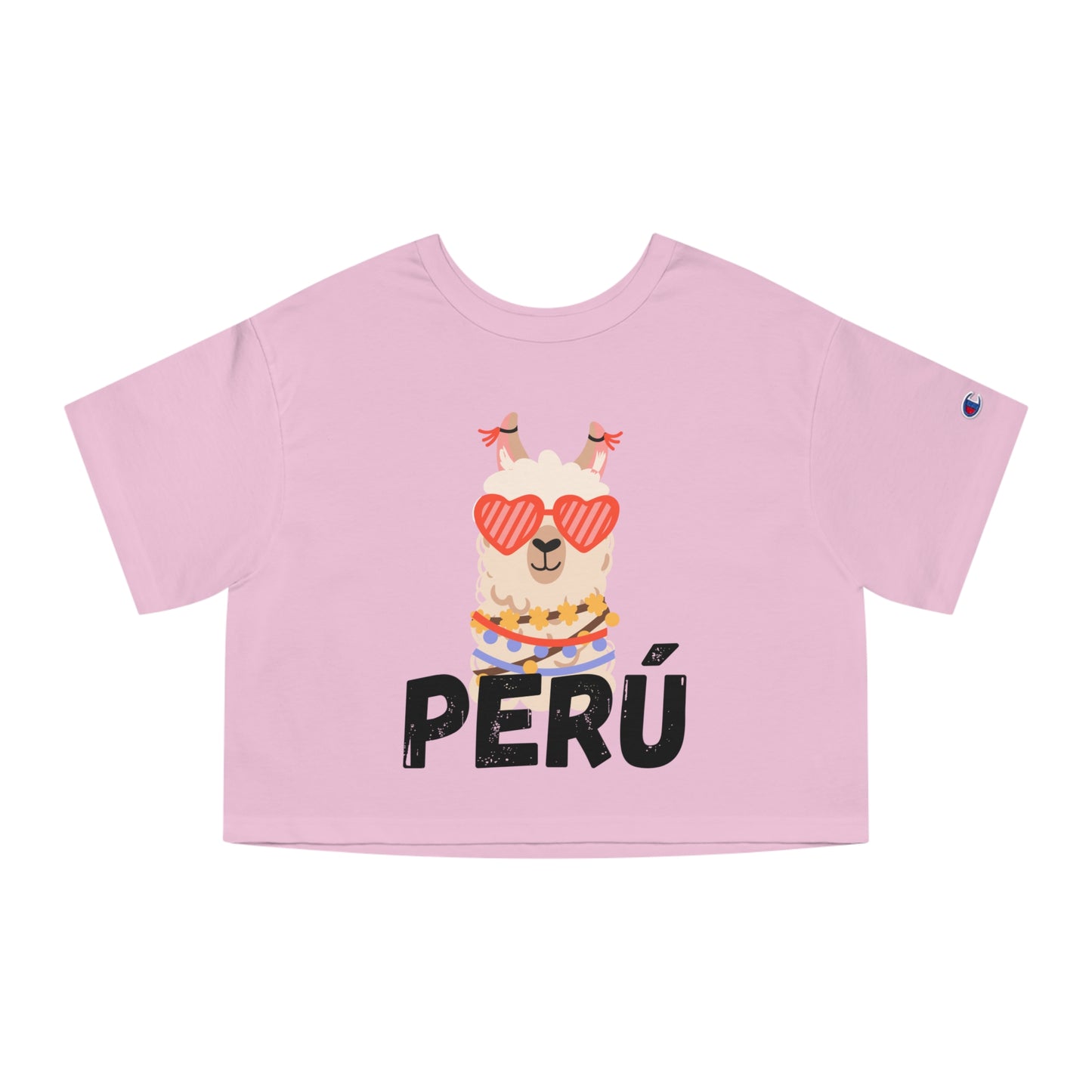 Champion Peruvian Cropped T-Shirt "Peru Llama"