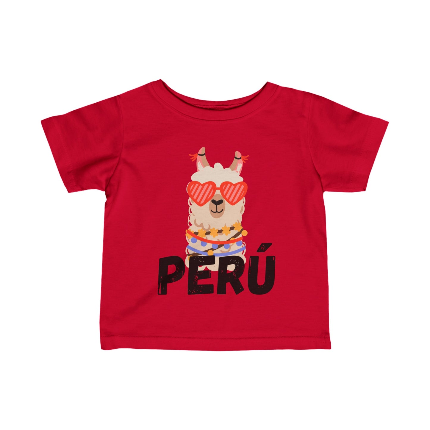 Best Peruvian Infant Fine Jersey Tee "Peru Lama Heart"