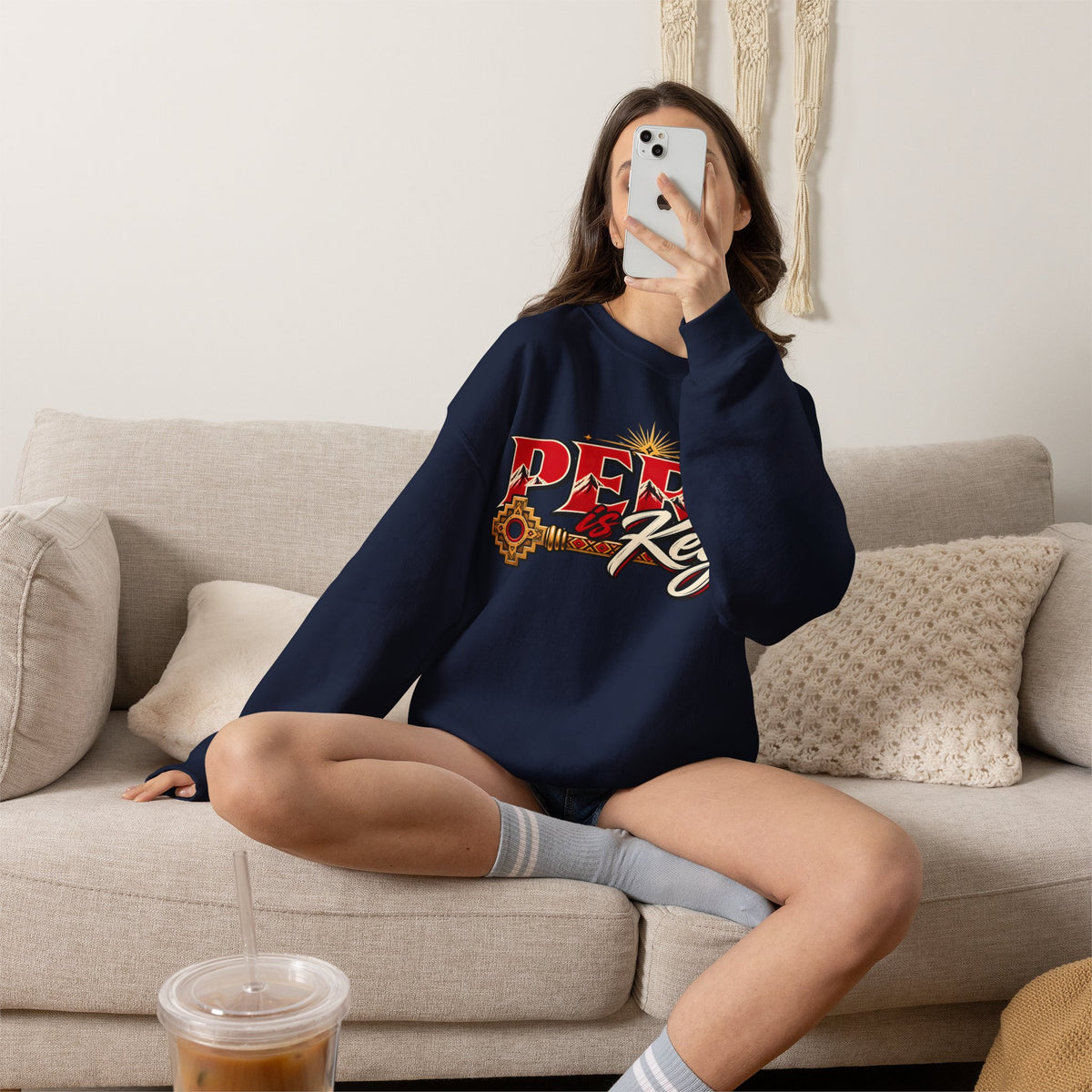 Best Peru is Key Sweatshirt - Golden Sun Andes Crewneck