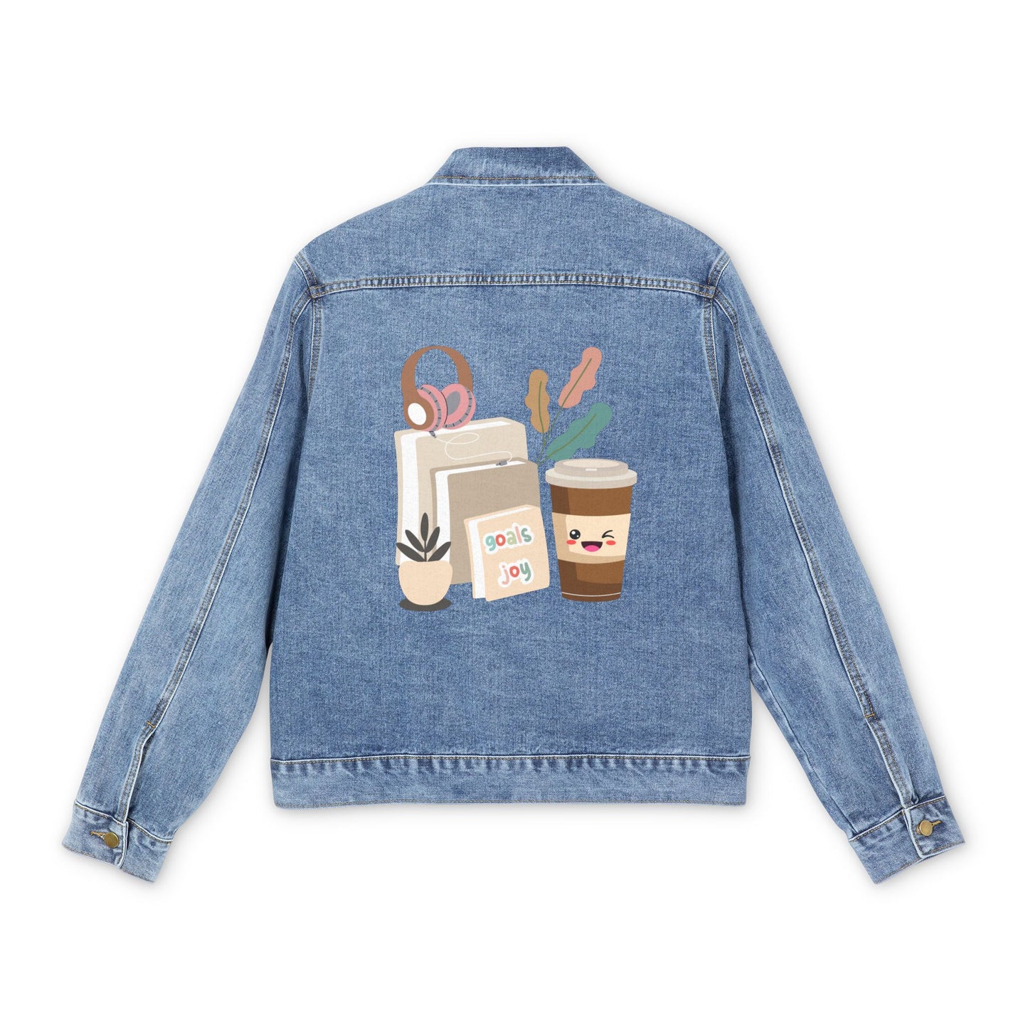 Best Men's Denim Jacket for Bookworm Coffee Lovers: Study Brew