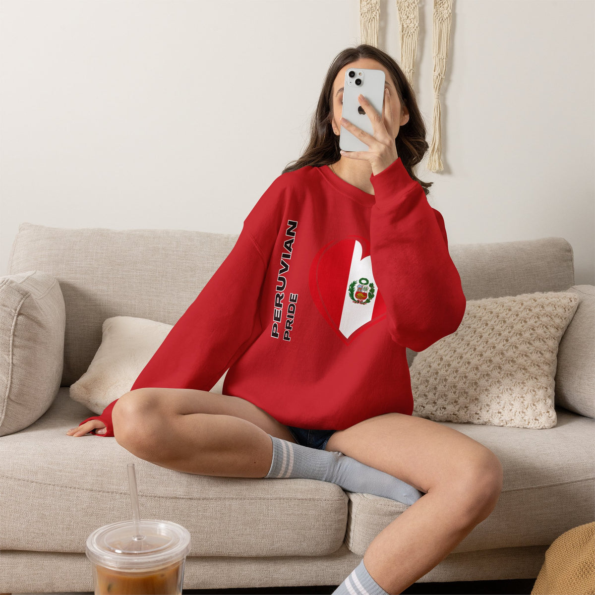 Copy of Best I Love Peru Sweatshirt - Andean Textile Crewneck Gift