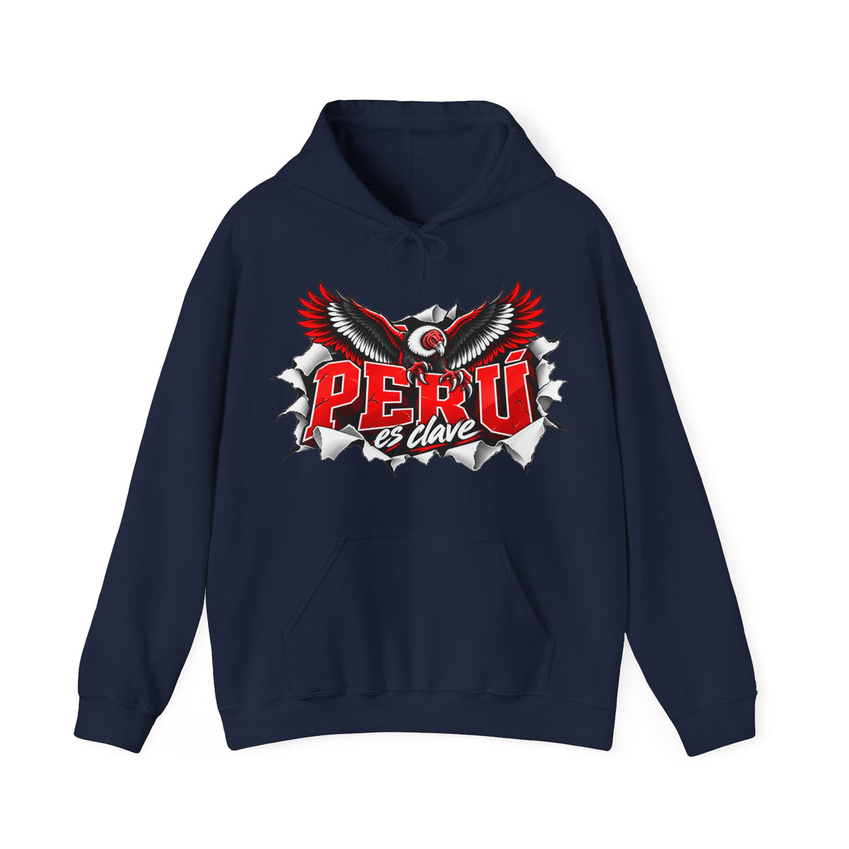 Best Perú es Clave Condor Hoodie - Red & White Peru Gift