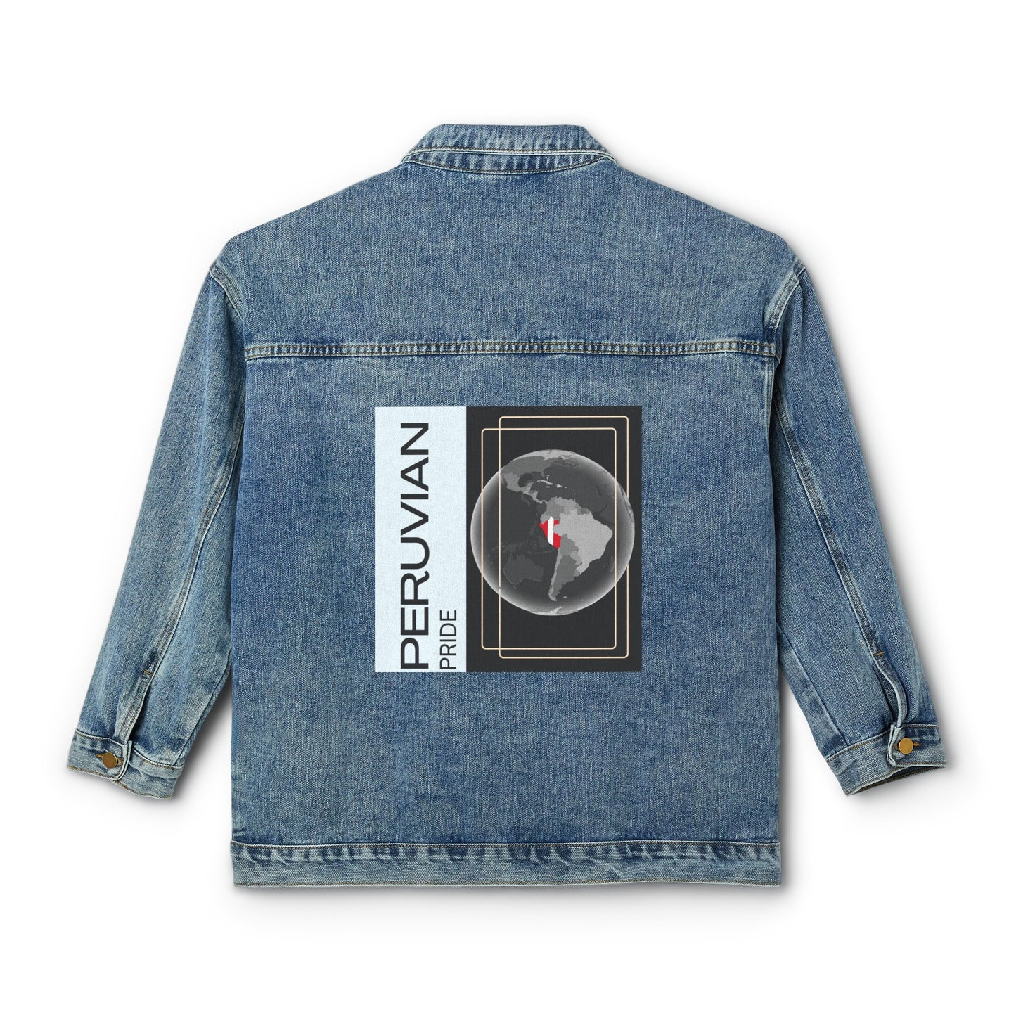 Peruvian Women's Denim Jacket "Peruvian Pride"