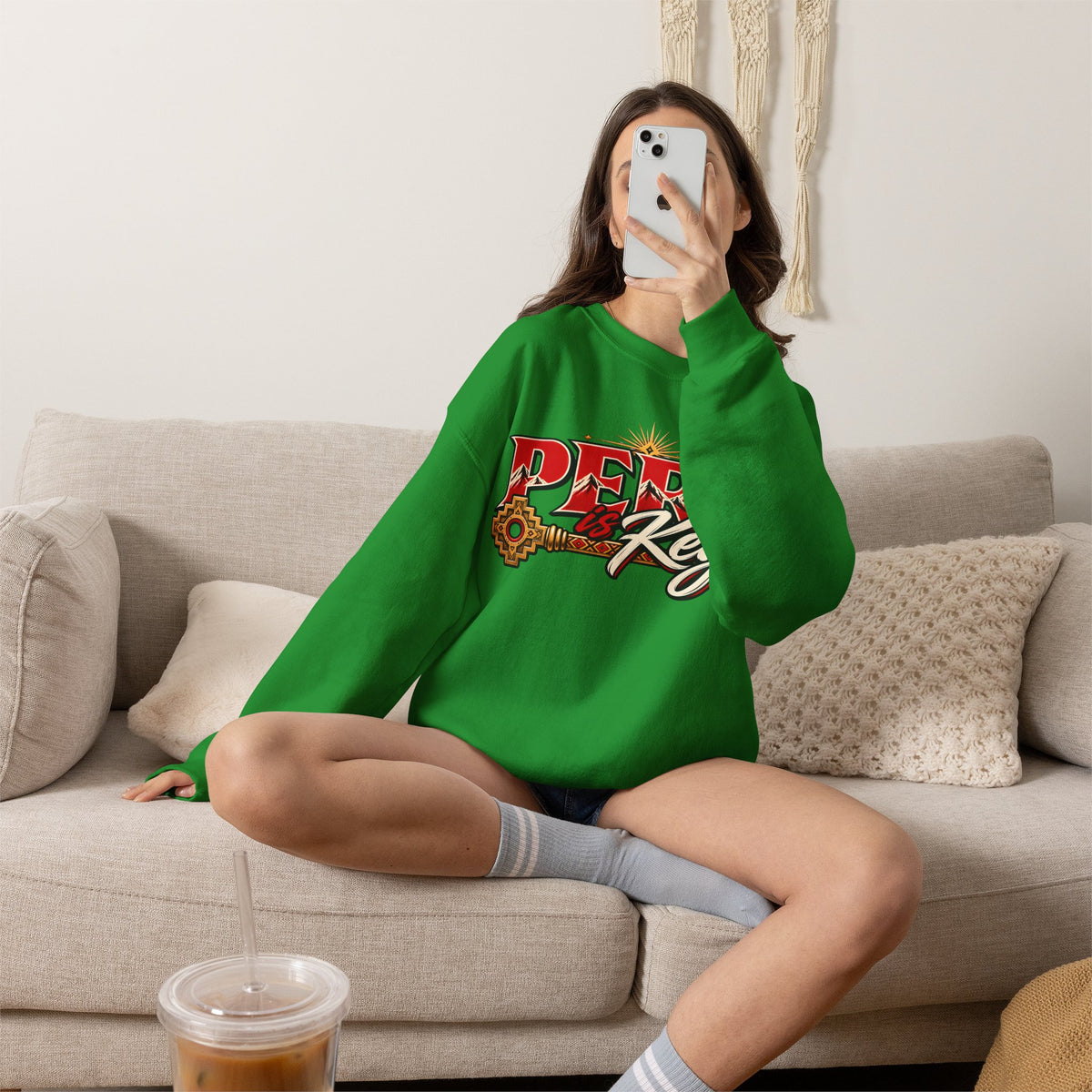 Best Peru is Key Sweatshirt - Golden Sun Andes Crewneck