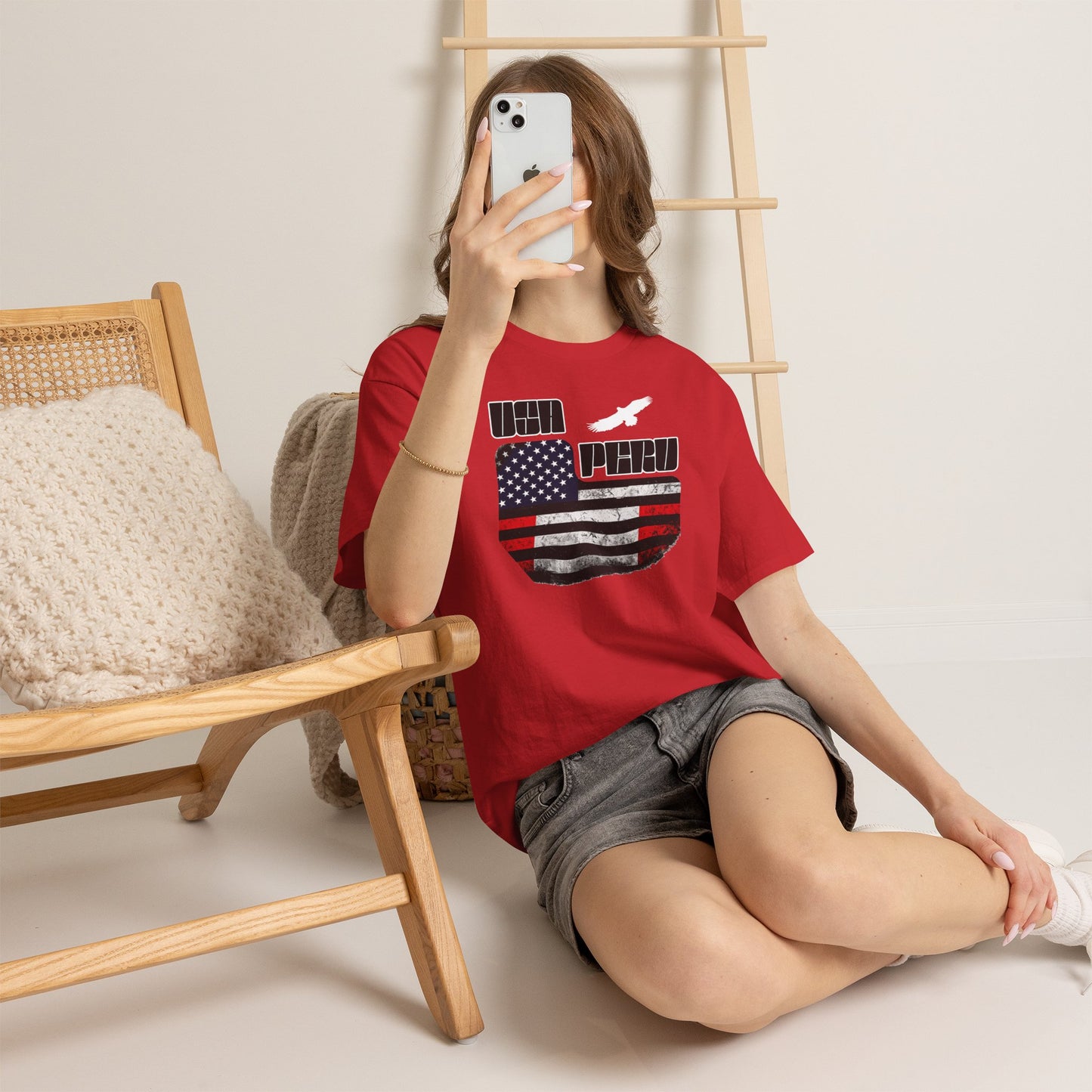 Best USA Peru Flag T-Shirt - Peruvian American Tee