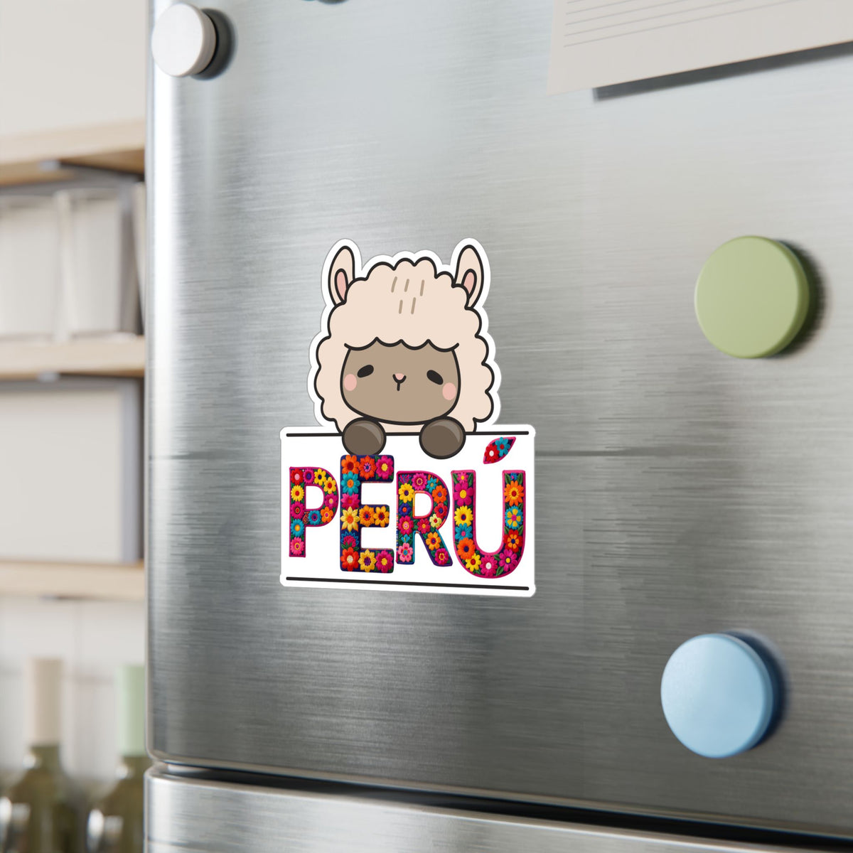 Best Peru Floral Llama Sticker - Vinyl Decal