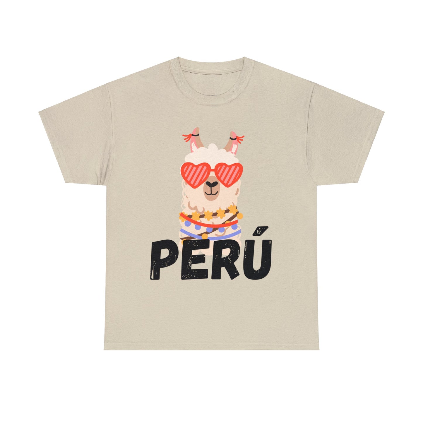 Peruvian Unisex T-Shirt "Llama Elegance"