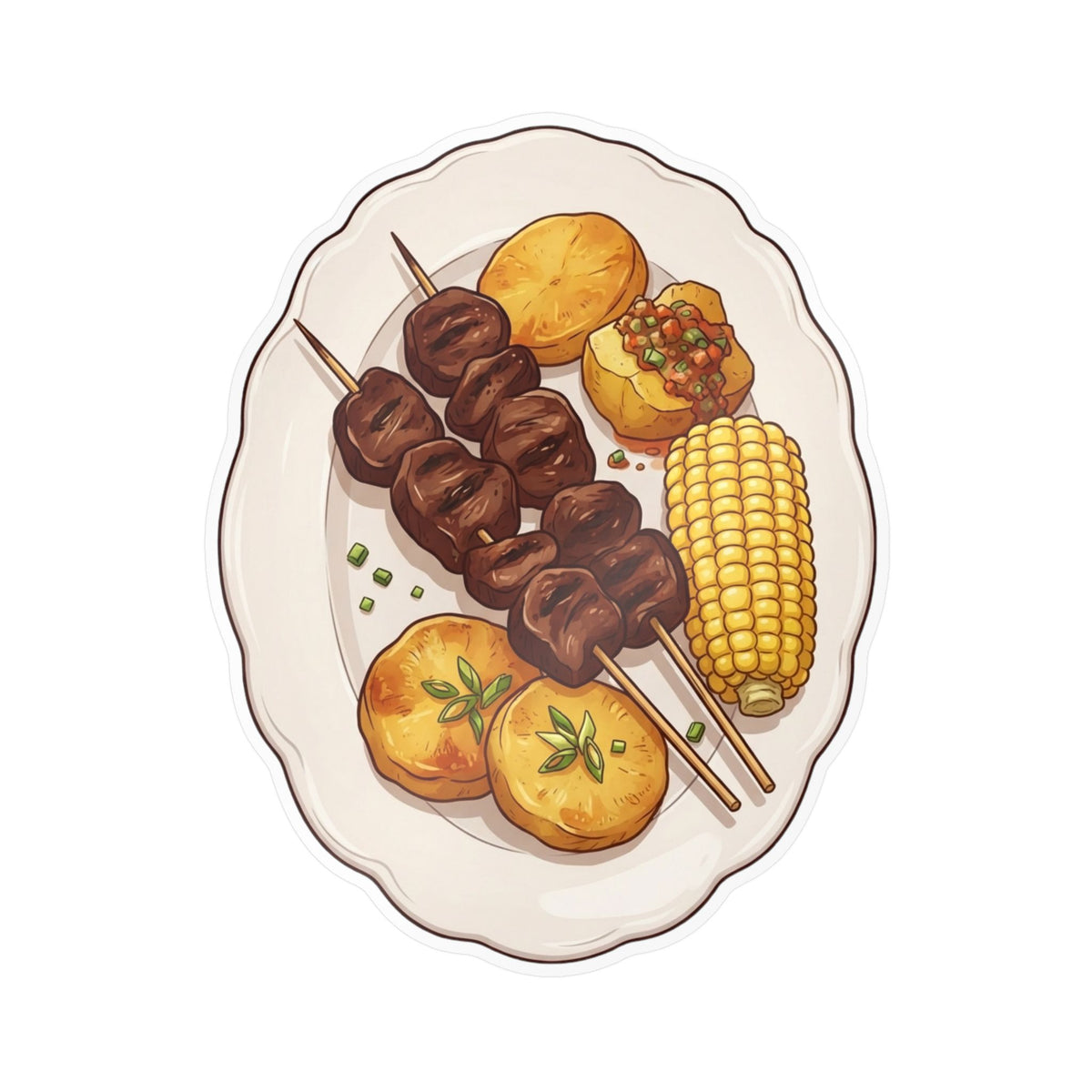 Best Anticuchos Sticker - Peruvian Food Vinyl Decal Gift