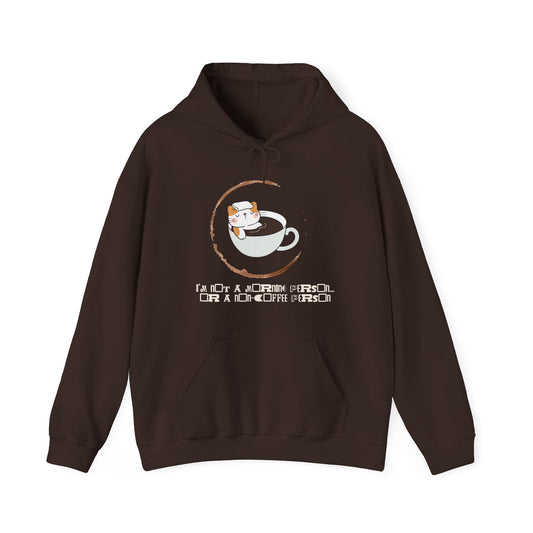 🐱☕ Not a Morning Person Coffee Cat Hoodie USA | Funny Coffee Hoodie