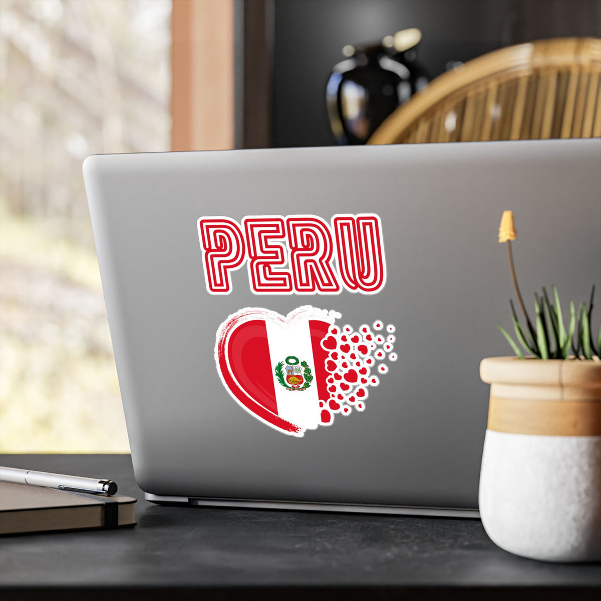 Best Peru Heart Flag Sticker - Vinyl Decal