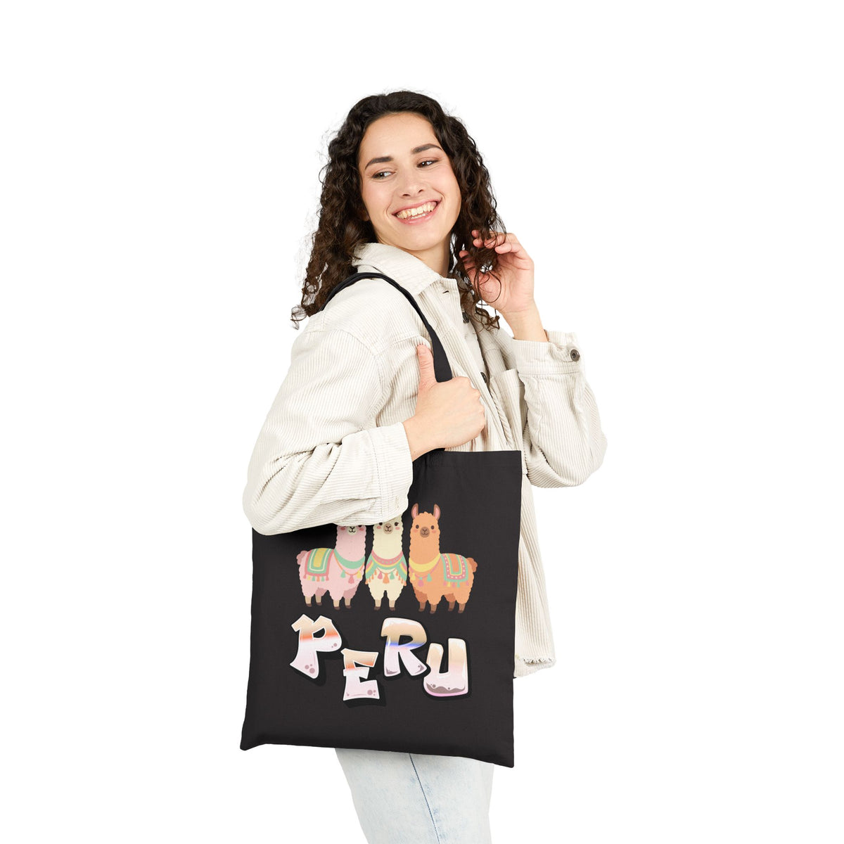 Best Peru Three Llamas Canvas Tote Bag