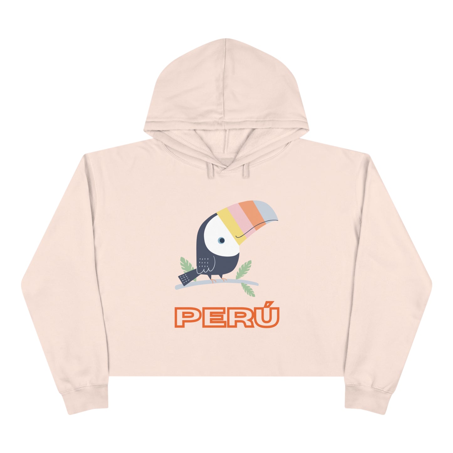 Peruvian Crop Hoodie "Tucan Peru"