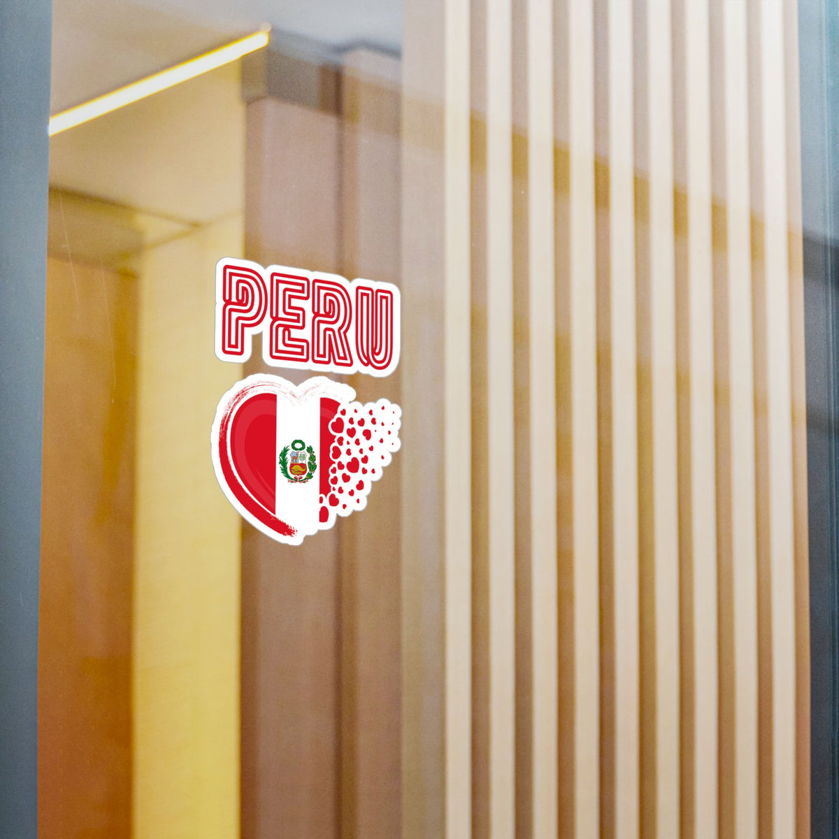 Best Peru Heart Flag Sticker - Vinyl Decal