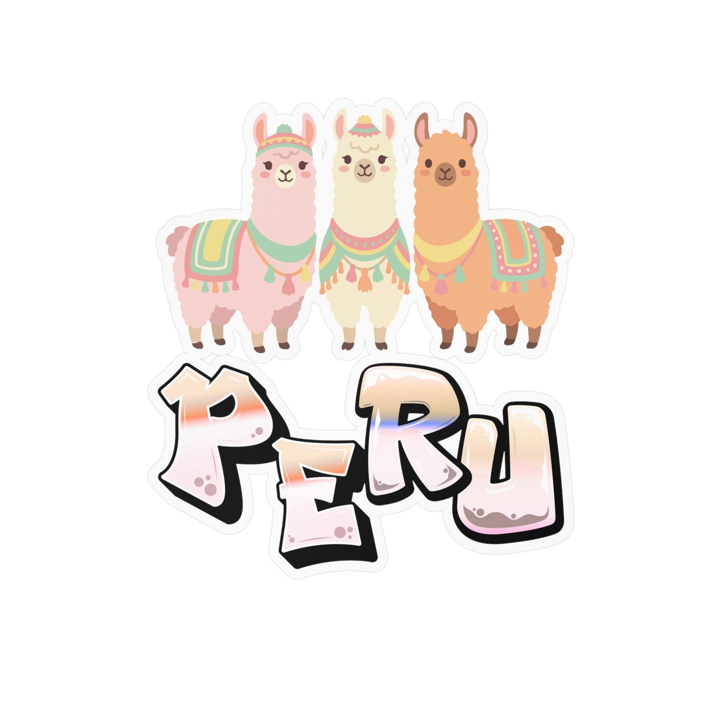 Best Peru Three Llamas Sticker - Vinyl Decal