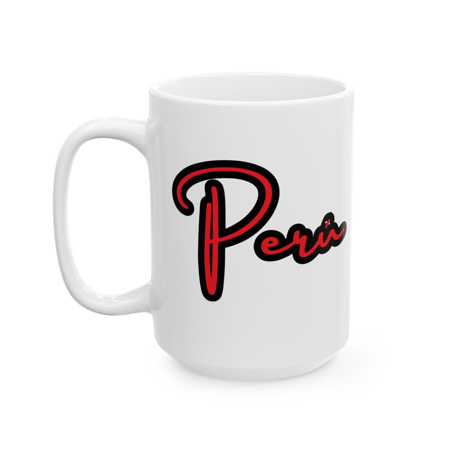 Best Peruvian Ceramic Coffee Mug, (11oz, 15oz) "Peru"