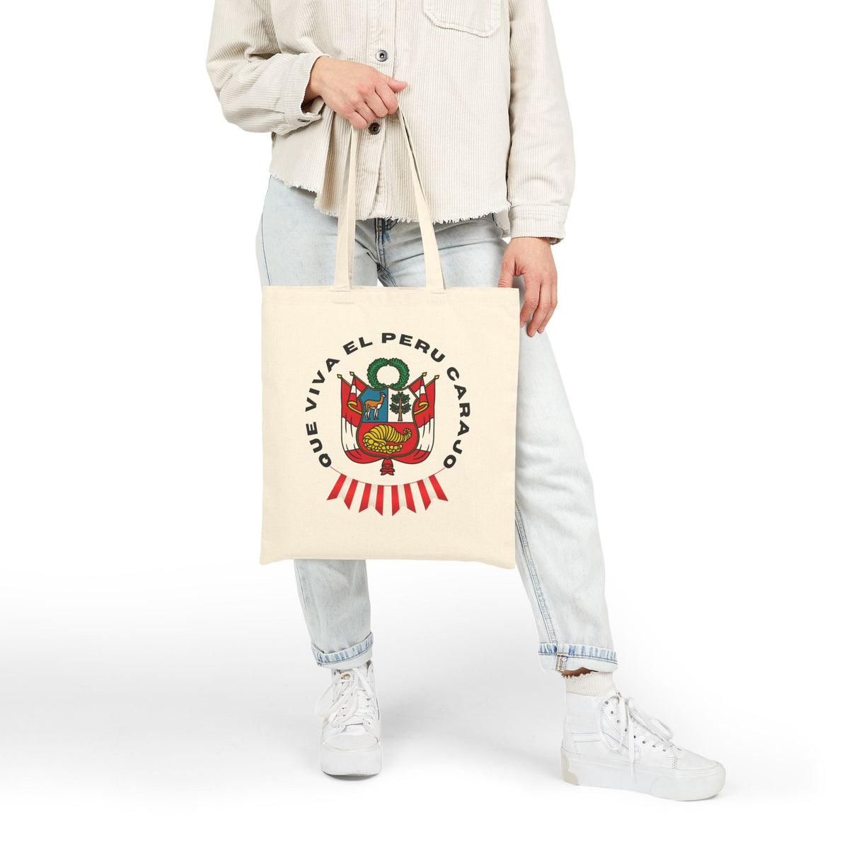 Best Peruvian Canvas Tote Bag "PERU Escarapela"