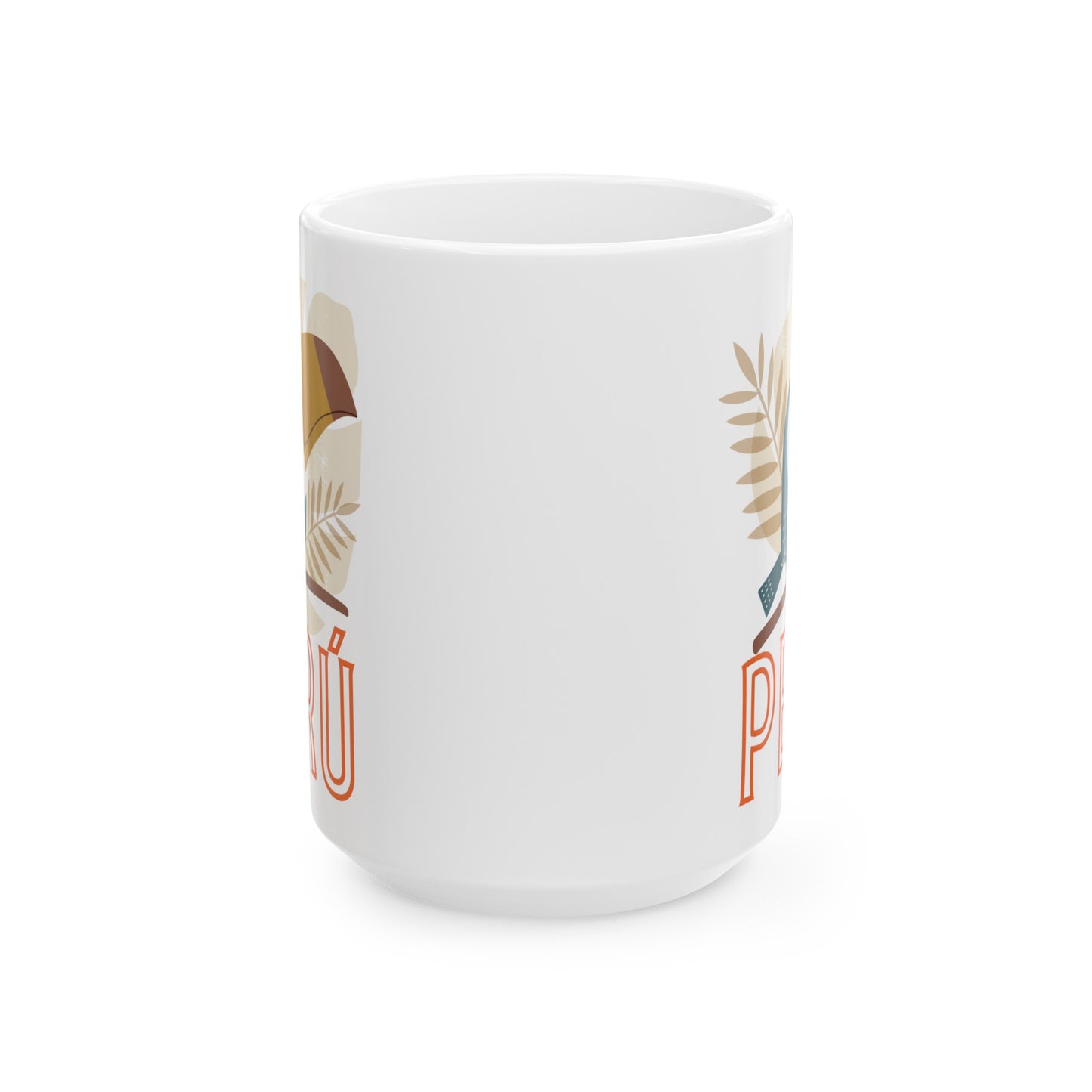 Best Peruvian Ceramic Coffee Mug, (11oz, 15oz) "Peruvian Jungle"