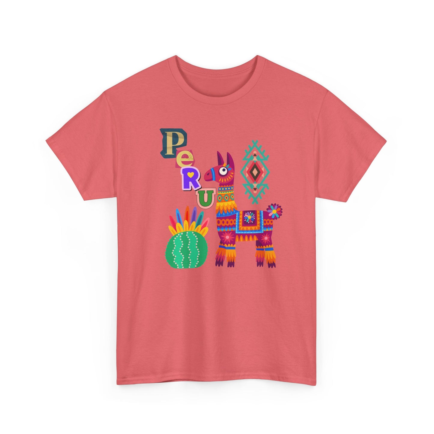 Best Peruvian Llama T-Shirt USA Colorful Peru Pride Unisex Te