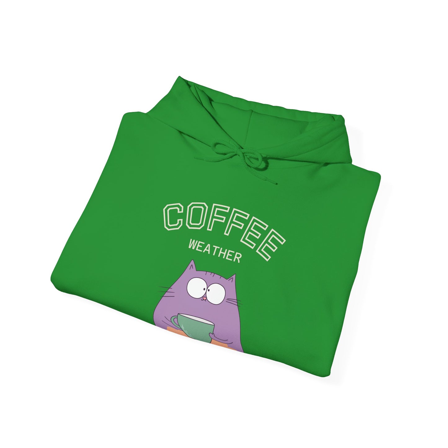 🐱☕ Coffee Weather Cat Hoodie USA | Cozy Coffee Lovers Hoodie