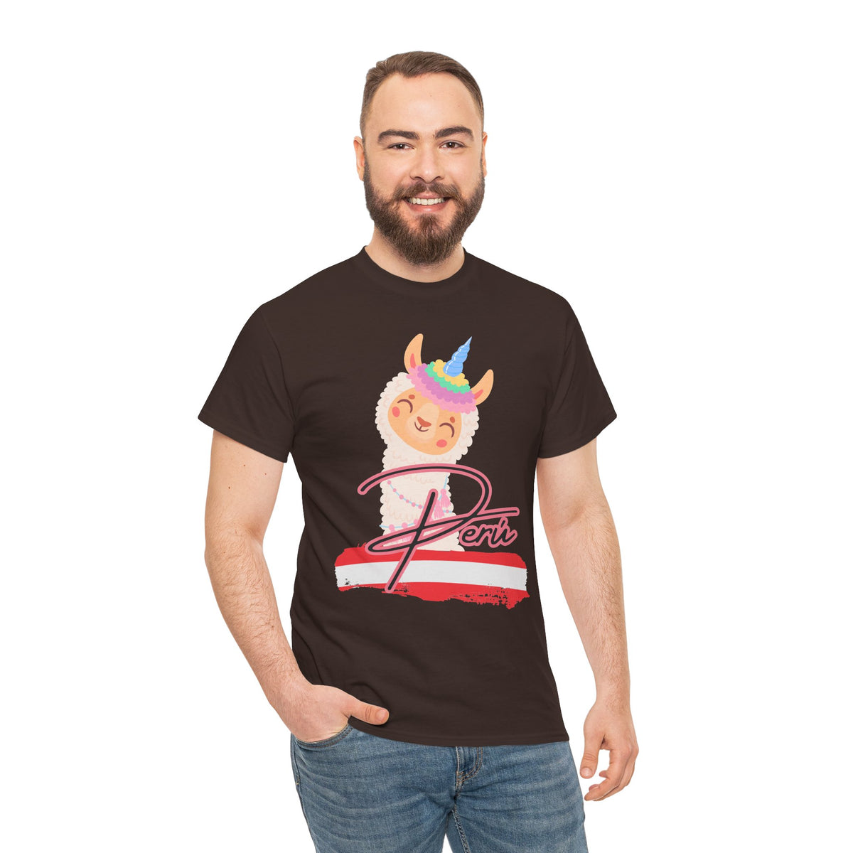Best Peru Unicorn Llama T-Shirt USA Unisex Cute Peru Pride Tee