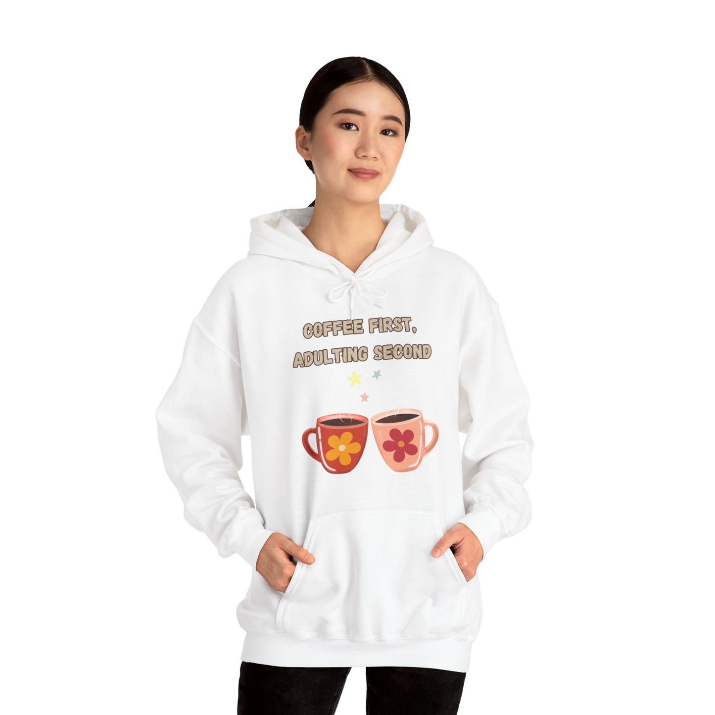 Best Unisex Coffee Hoodie "Coffee first, Adulting Second"