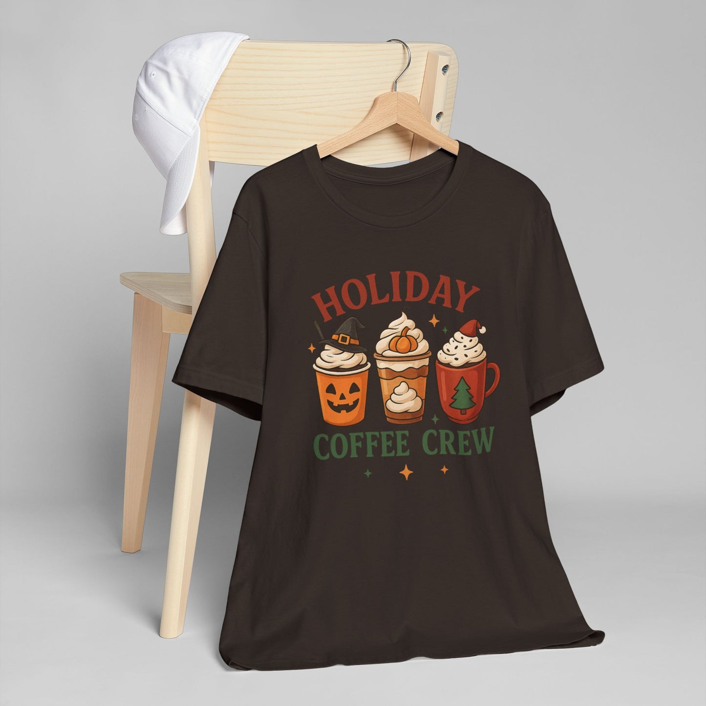 🎃🍂🎄 Holiday Coffee Crew Unisex T-Shirt USA | Seasonal Coffee Tee
