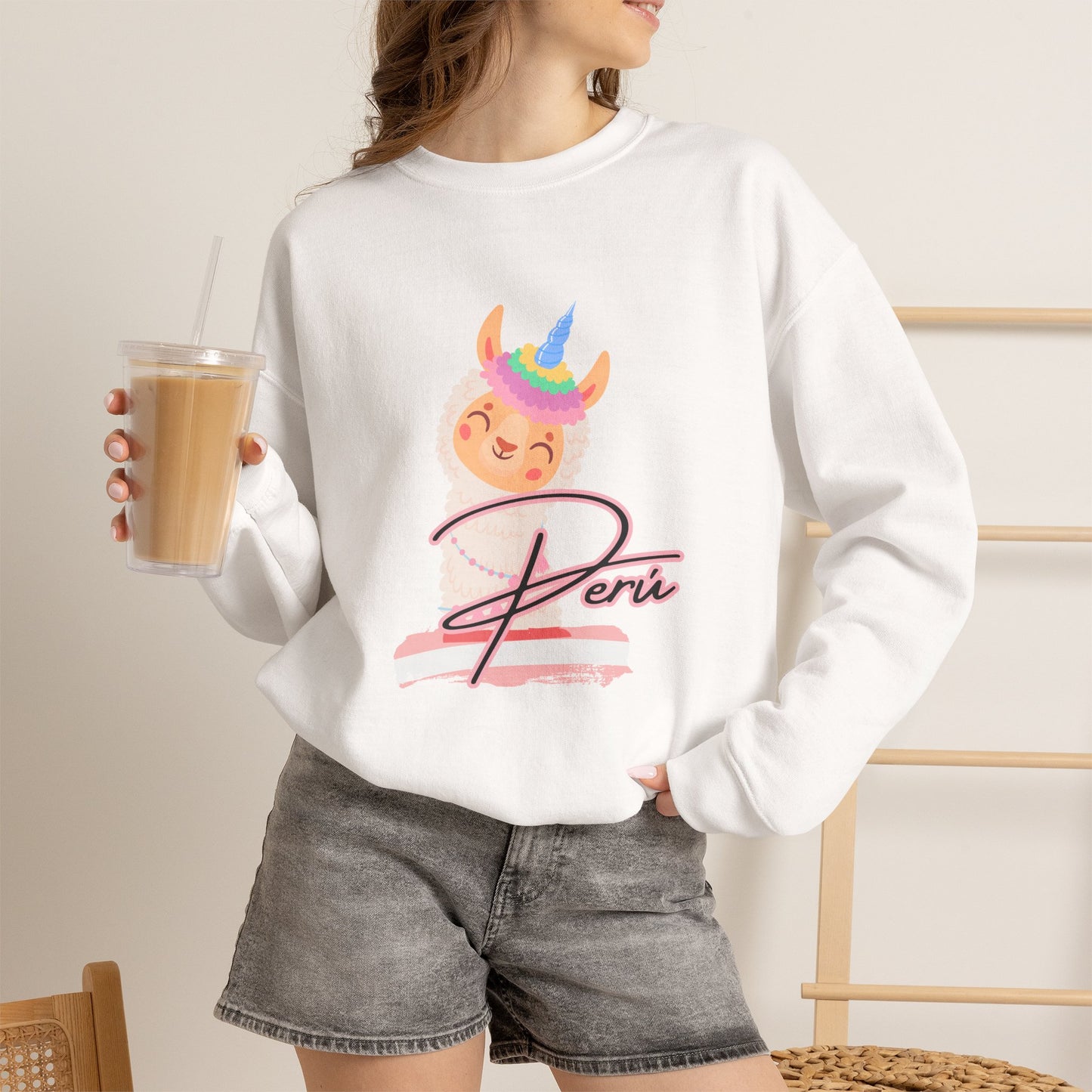 Best Peruvian Unisex Sweatshirt "Llama Unicorn"