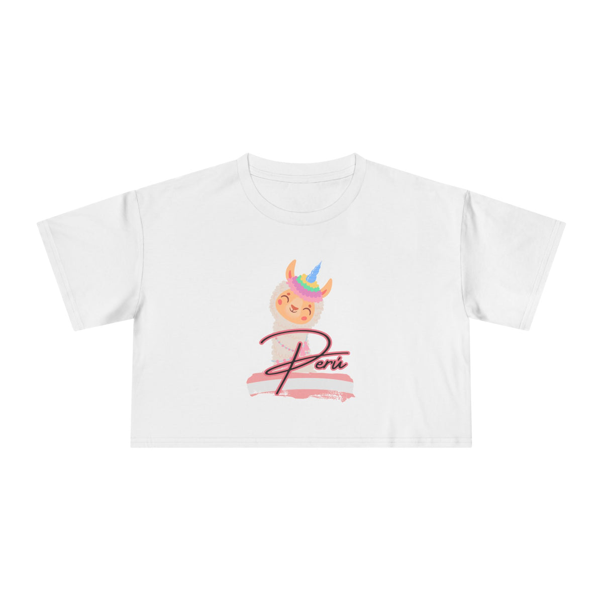 Best Peru Llama Unicorn Crop Top | Peruvian Gift USA