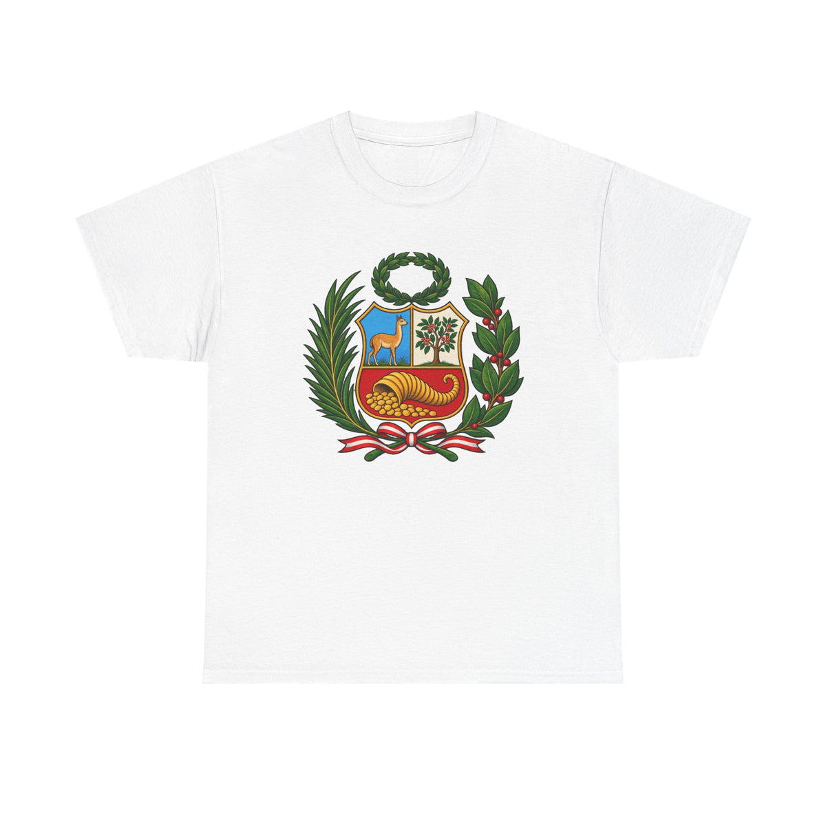 Best Peru Coat of Arms T-Shirt - Escudo Nacional Tee Gift