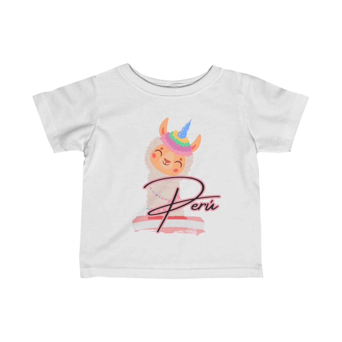 Best Peruvian Infant Fine Jersey Tee "Peru Lama Rainbow"