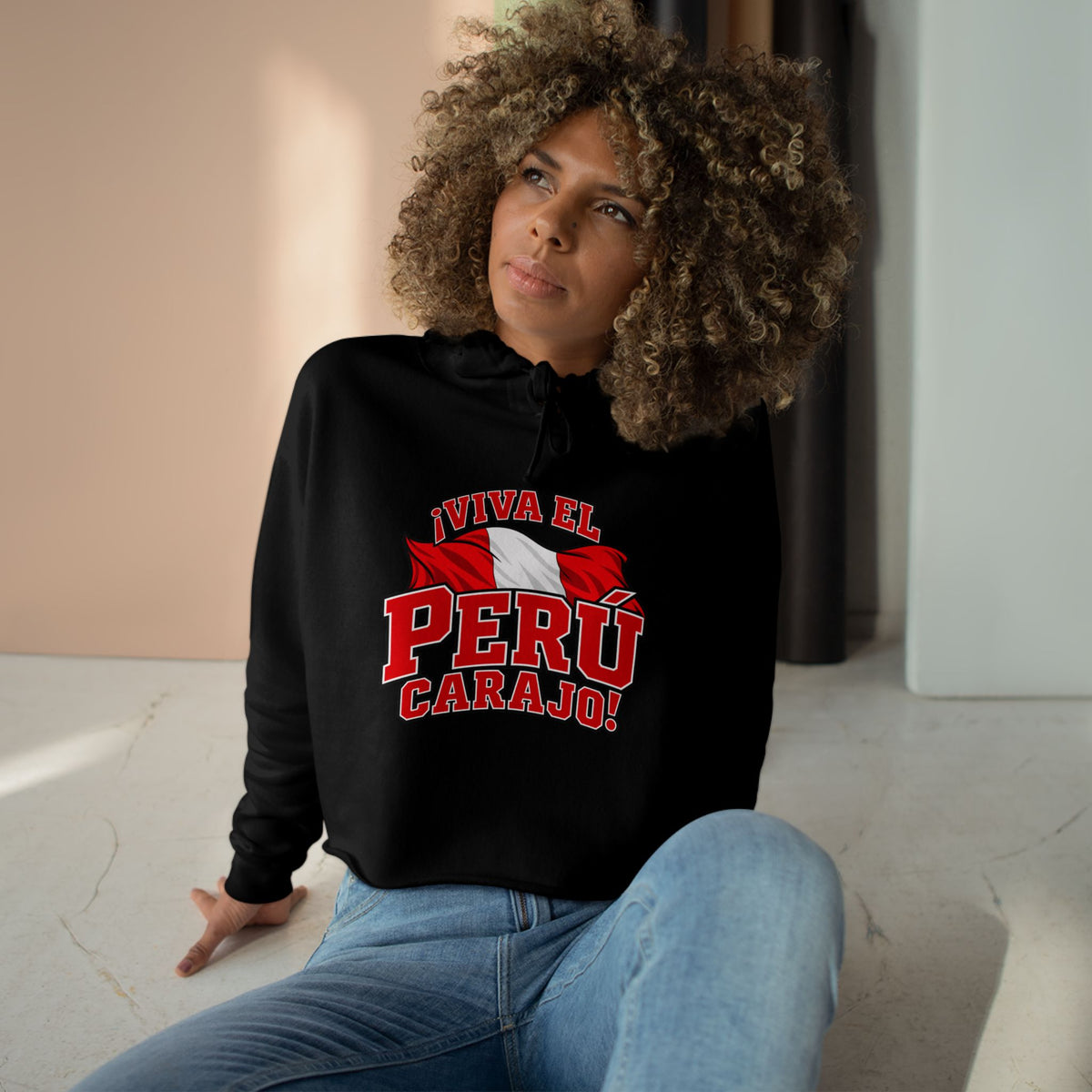 Best Viva el Perú Carajo Crop Hoodie - Peru Flag Gift