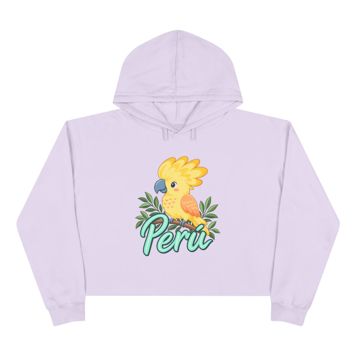 Best Yellow Parrot Peru Crop Hoodie - Cute Bird Gift