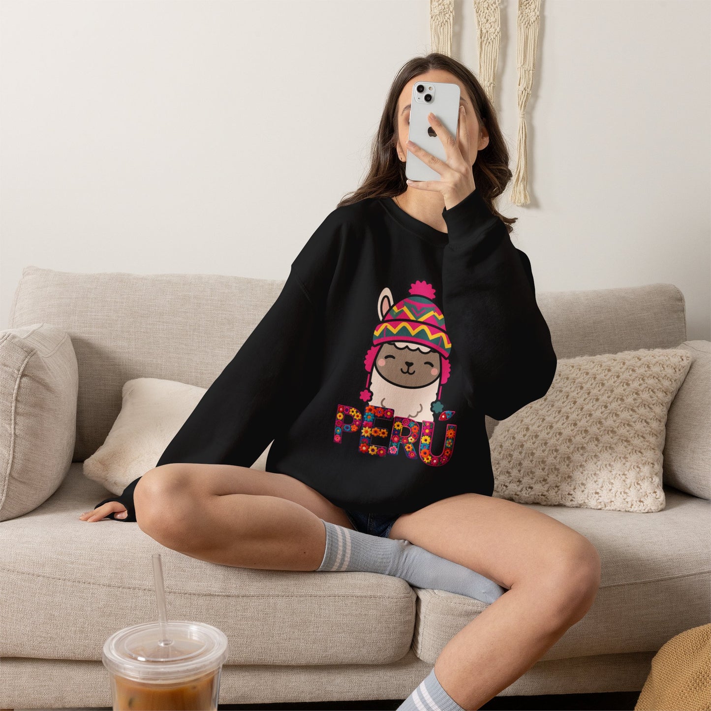 Best Peru Llama Chullo Sweatshirt - Cute Peruvian Tee