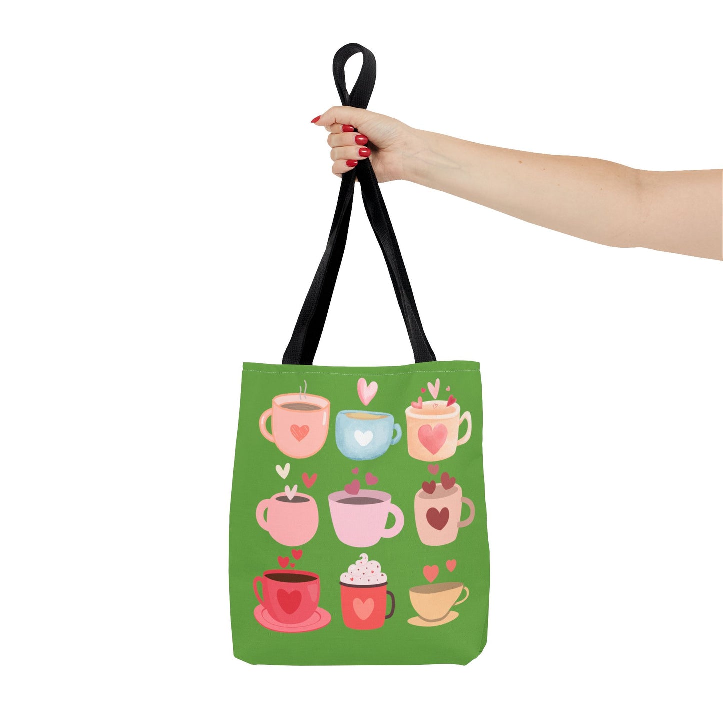 Best Coffee Tote Bag "Coffee Mugs Heart"