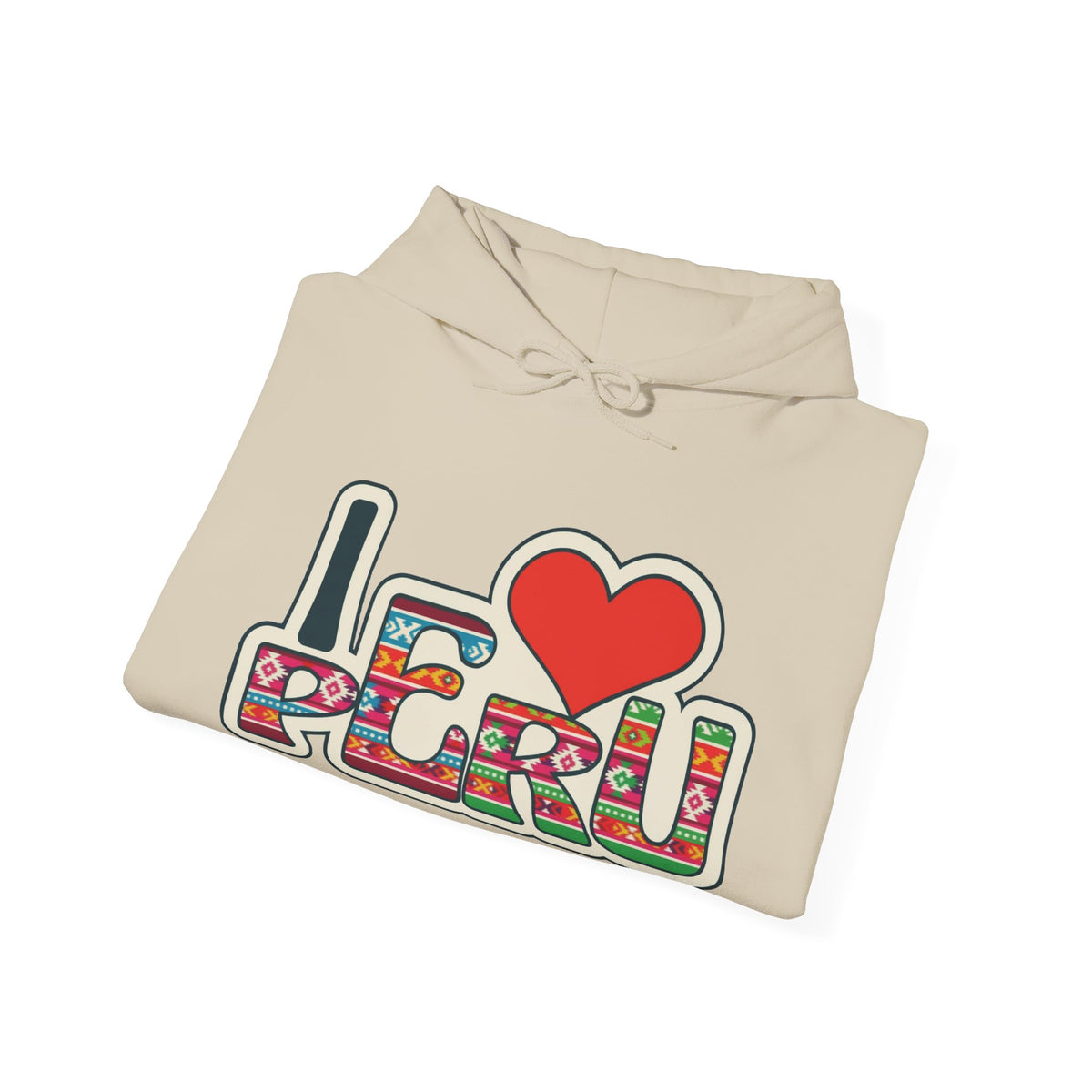 Best I Love Peru Hoodie - Colorful Andean Textile Gift