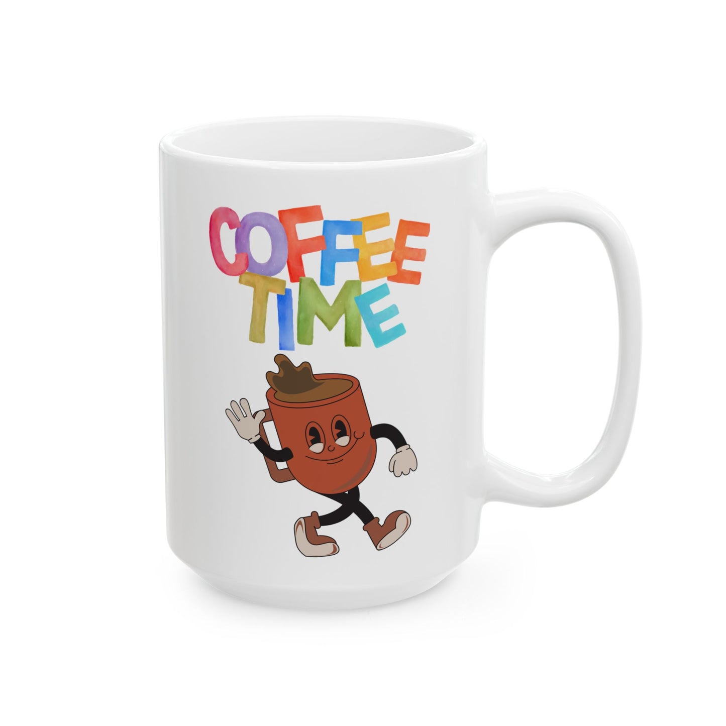 Best White Coffee Mug with Waving Coffee Companion: Bright Brew Buddy