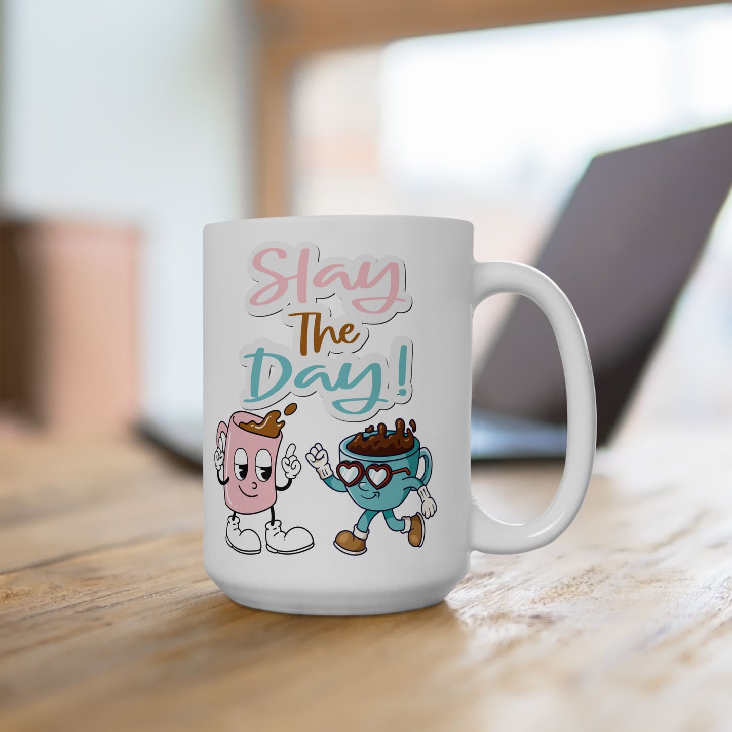 Best White 'Slay the Day' Coffee Mug for Clear-Minded Achievers