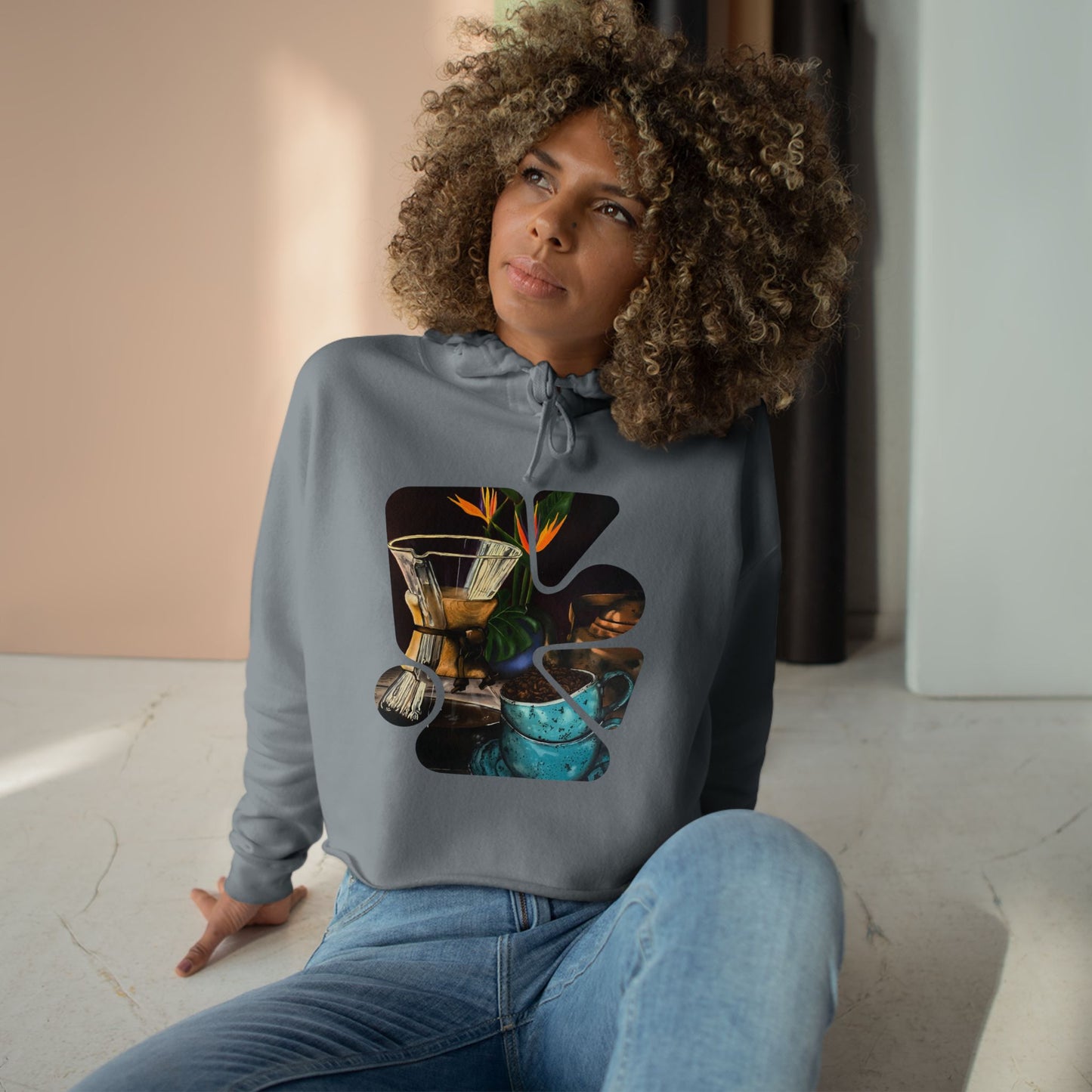 Best Cropped Coffee Hoodie for Women — Coffee Still Life Art Print USA ☕