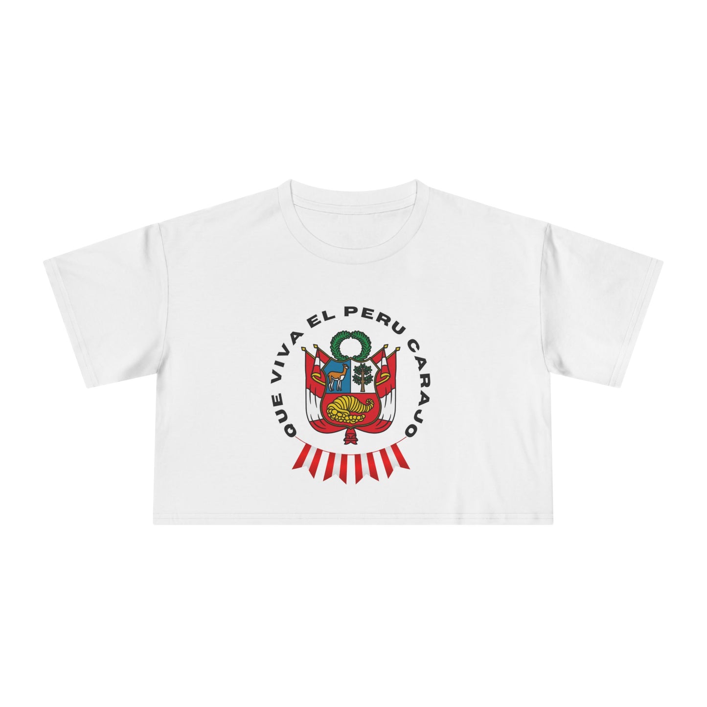 Best Que Viva El Peru Carajo Crop Top | Peruvian Gift USA