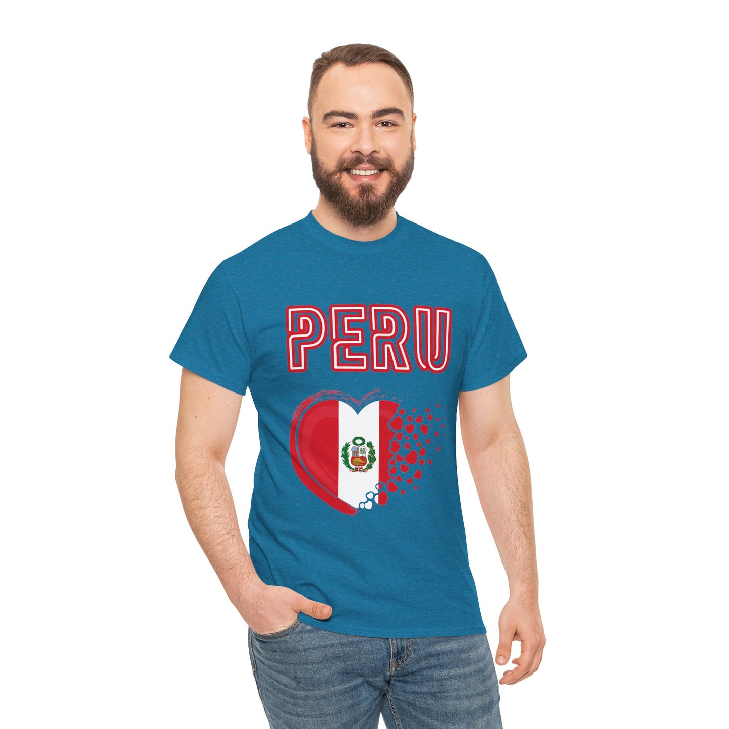 Best Peru Heart Flag T-Shirt - Peruvian Pride Tee