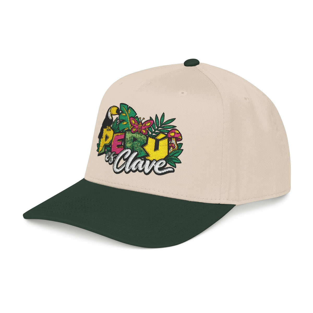 Best Perú es Clave Hat - Embroidered Amazon Toucan Cap