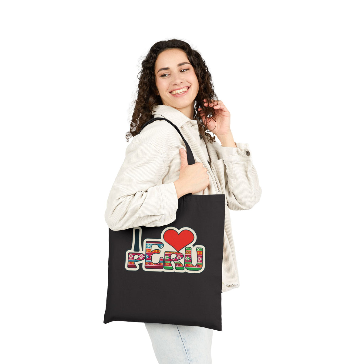 Best I Love Peru Canvas Tote Bag - Textile