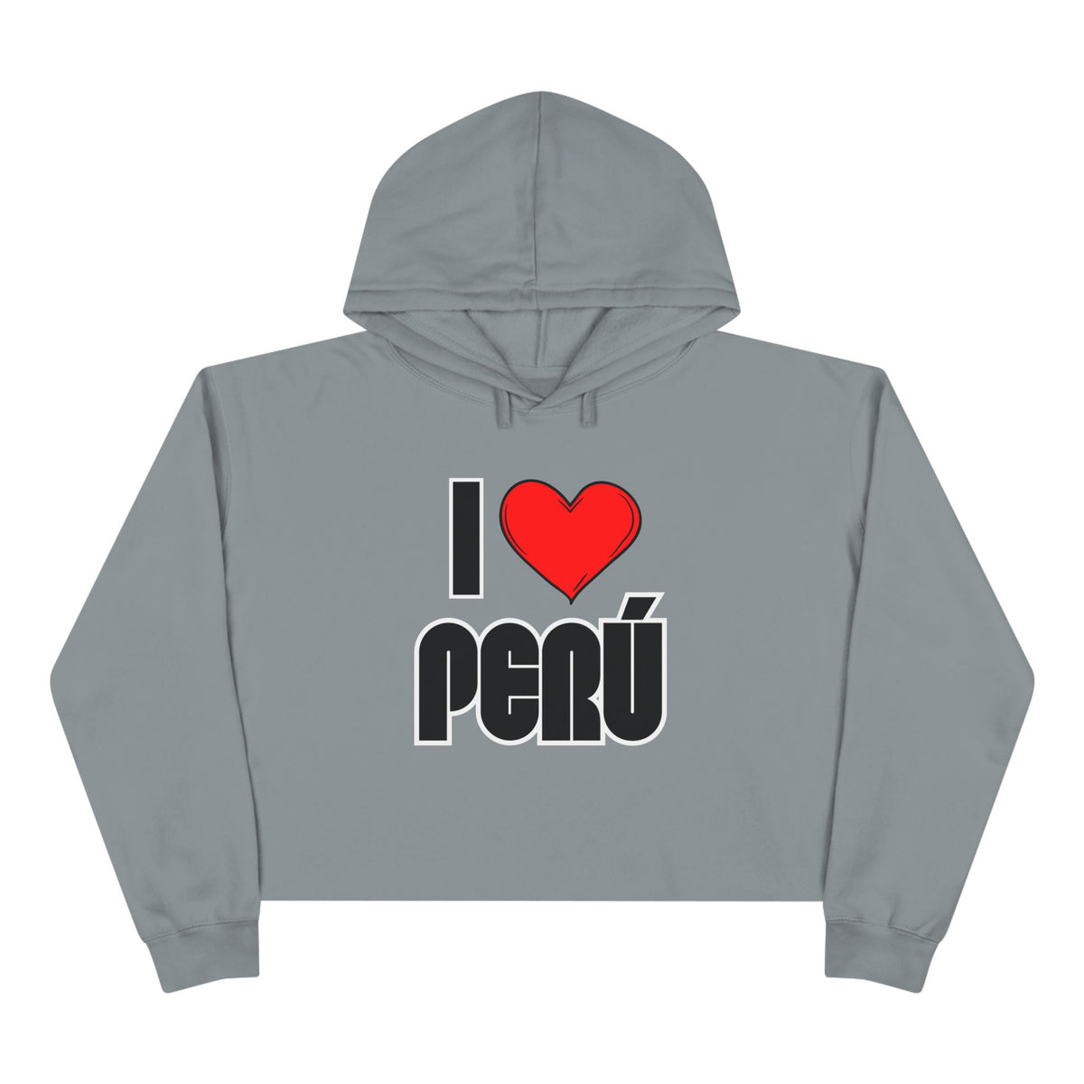 Best I Love Peru Crop Hoodie - Cute Peruvian Pride Gift