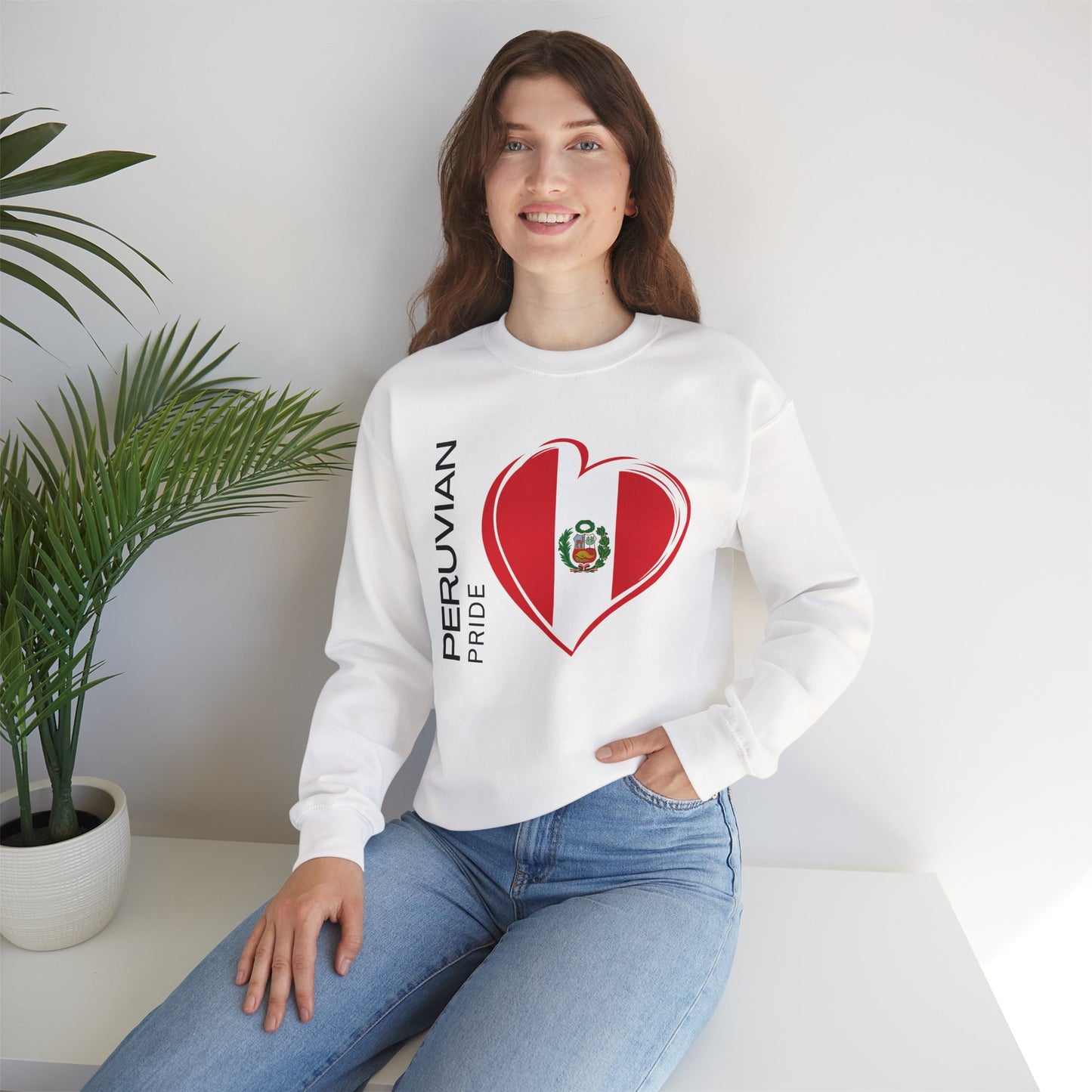 Best Peruvian Unisex Sweatshirt "Peruvian Pride Heart"