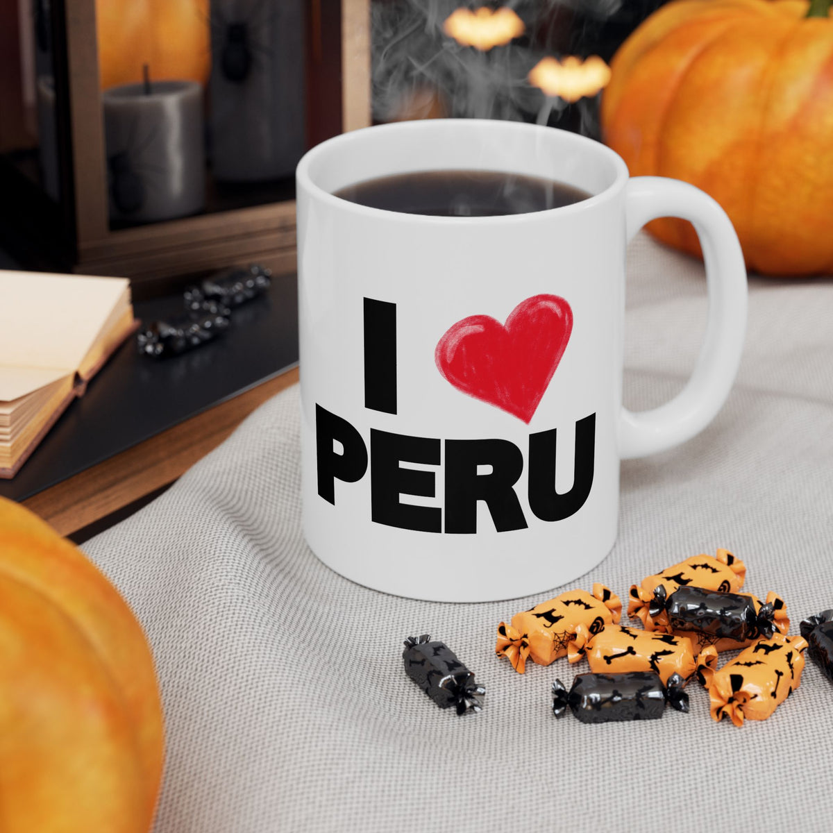 Best Peruvian Ceramic Coffee Mug "I Love Peru"