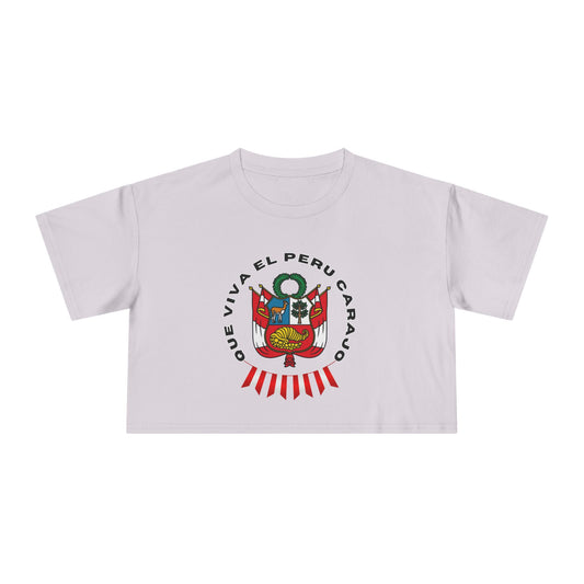 Best Que Viva El Peru Carajo Crop Top | Peruvian Gift USA