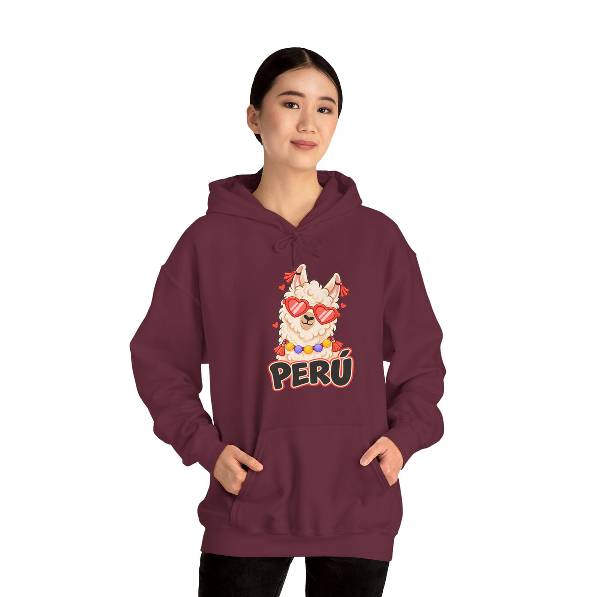 Best Cool Llama Peru Hoodie - Heart Sunglasses Llama Gift