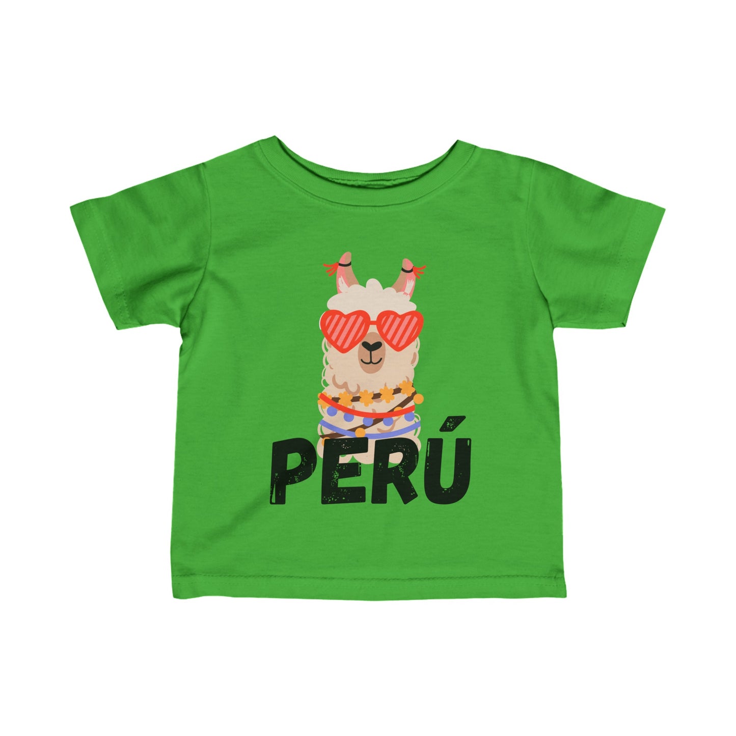 Best Peruvian Infant Fine Jersey Tee "Peru Lama Heart"